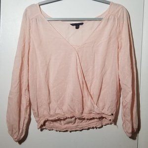 Light Pink Wrap Top
